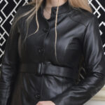 پالتو چرم زنانه کمربندی - Image 2